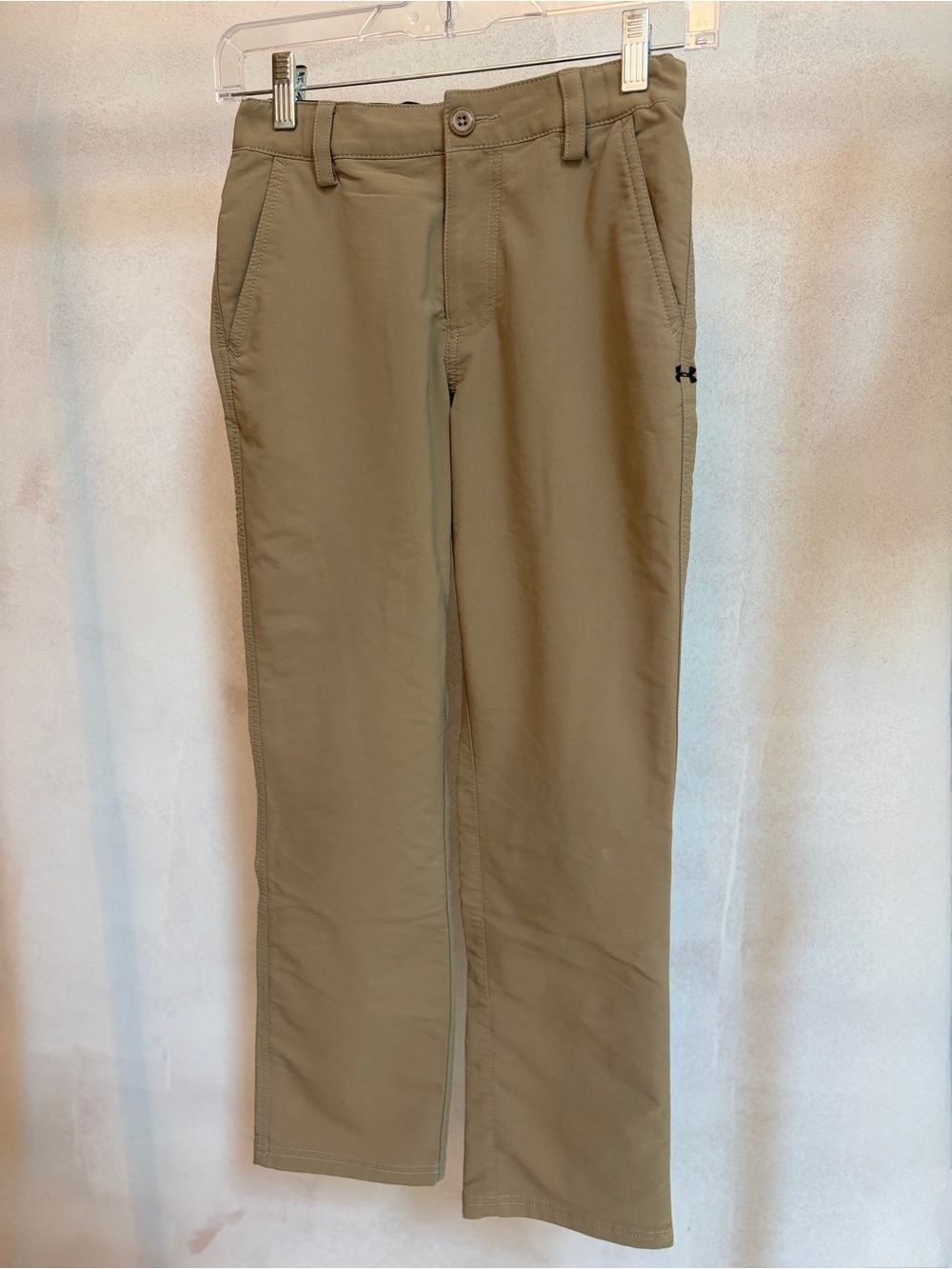 Under Armour Boys Khaki Pants Size Medium Straight Leg Performance